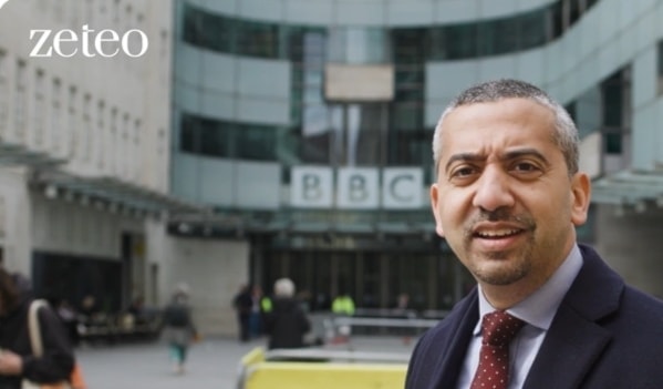 يصف مهدي حسن منصة Zeteo UK بأنها «حركة لمساءلة وسائل الإعلام» مثل BBC