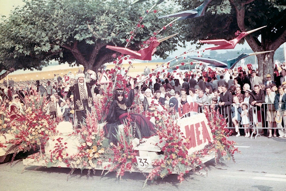 الفرقة تشارك في موكب الزهور في جنيف في أيلول (سبتمبر) 1969