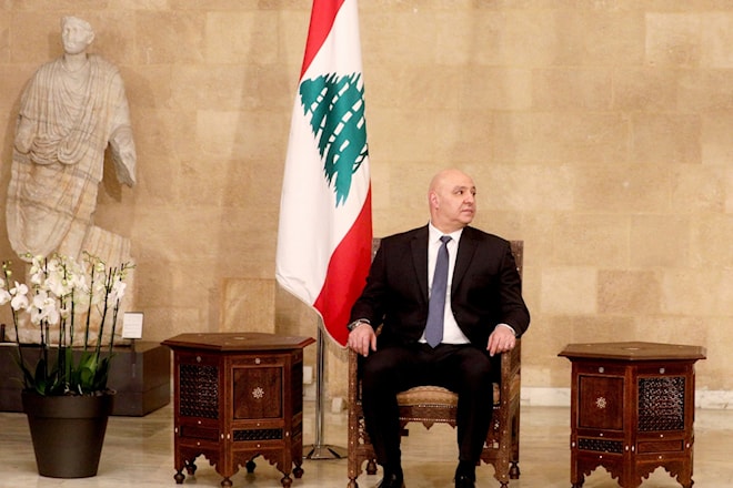 عون: منفتحون على التنسيق مع شركائنا الدوليين بما يخدم مصلحة شعبنا (هيثم الموسوي)