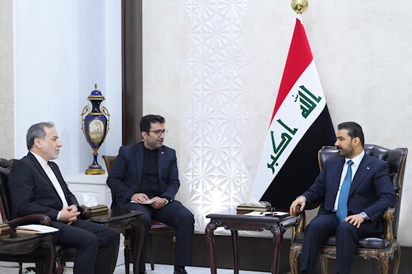 عراقجي والزيدي خلال اجتماعهما في بغداد (من الويب)
