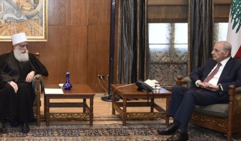 بري مستقبلاً أبي المنى في عين التينة (من الويب)