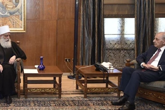 بري مستقبلاً أبي المنى في عين التينة (من الويب)
