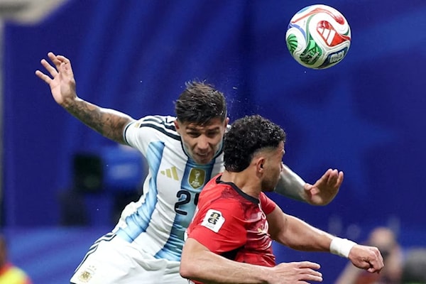 حسمَ إنزو فيرنانديز في الدقيقة 2+90 تأهل منتخب الأرجنتين بتسجيله الهدف الثالث.