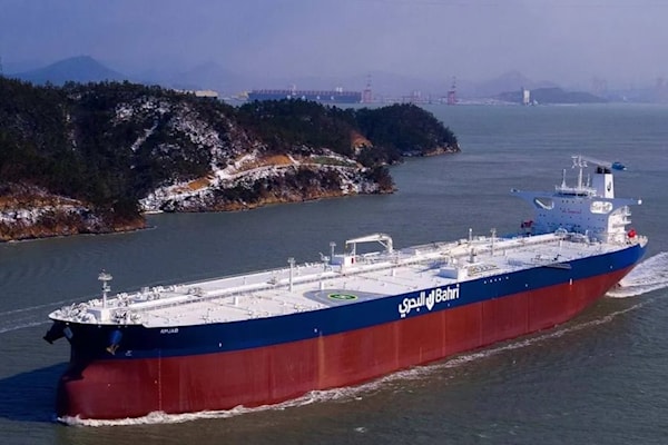 ناقلة النفط العملاقة VLCC التابعة لشركة «البحري» السعودية (من الويب)