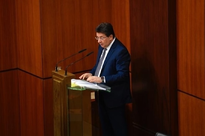 رئيس لجنة المال والموازنة النائب إبراهيم كنعان (هيثم الموسوي)