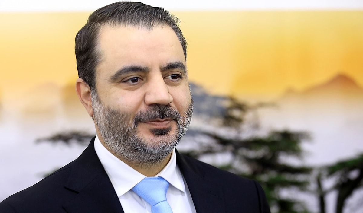 وزير الخارجية السوري أسعد الشيباني خلال زيارةٍ إلى بيروت (هيثم الموسوي)