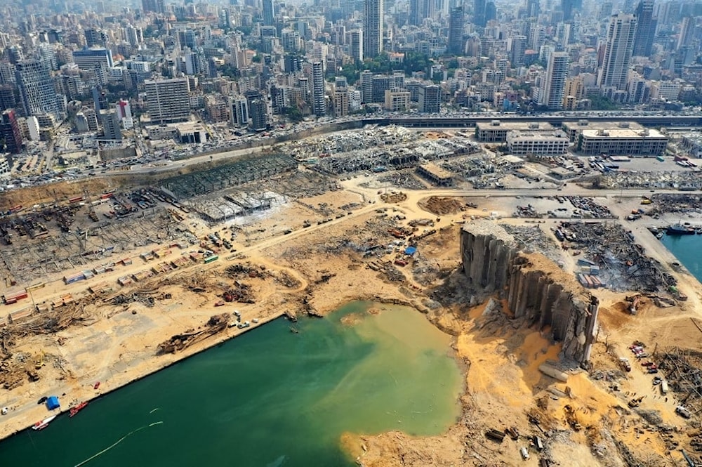 مرفأ بيروت بعد انفجار 4 آب 2020 (أ ف ب)