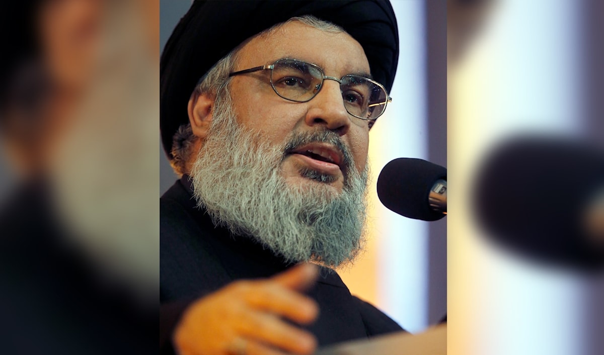 الشهيد السيد حسن نصر في الكلمة التأبينية للشهيد سمير القنطار ورفاقه (هيثم الموسوي)