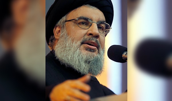 الشهيد السيد حسن نصر في الكلمة التأبينية للشهيد سمير القنطار ورفاقه (هيثم الموسوي)