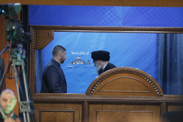 الشهيد السيد حسن نصر الله في إحياء يوم القدس (هيثم الموسوي)